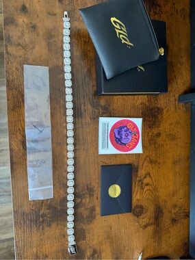 Gld Tennis Bracelet - Silver Cubic Zirconia - Men Accessories Jewelry